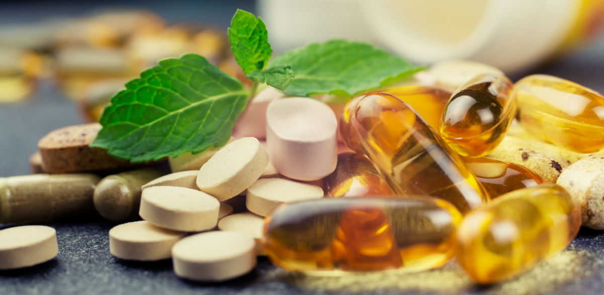 assorted food supplements capsules and tablets